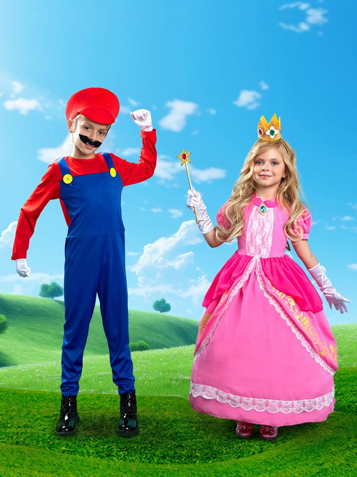 Childrens princess peach costume best sale