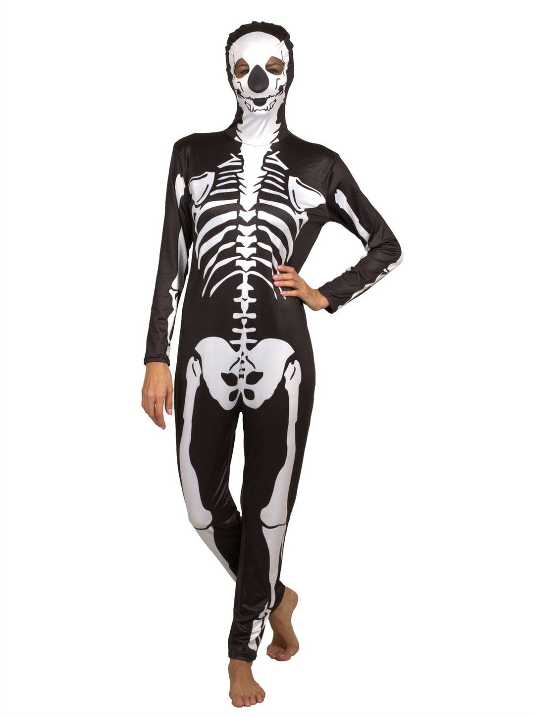 Halloween Costumes | Adult Unisex Skeleton Bodysuit | Mia Belle Girls