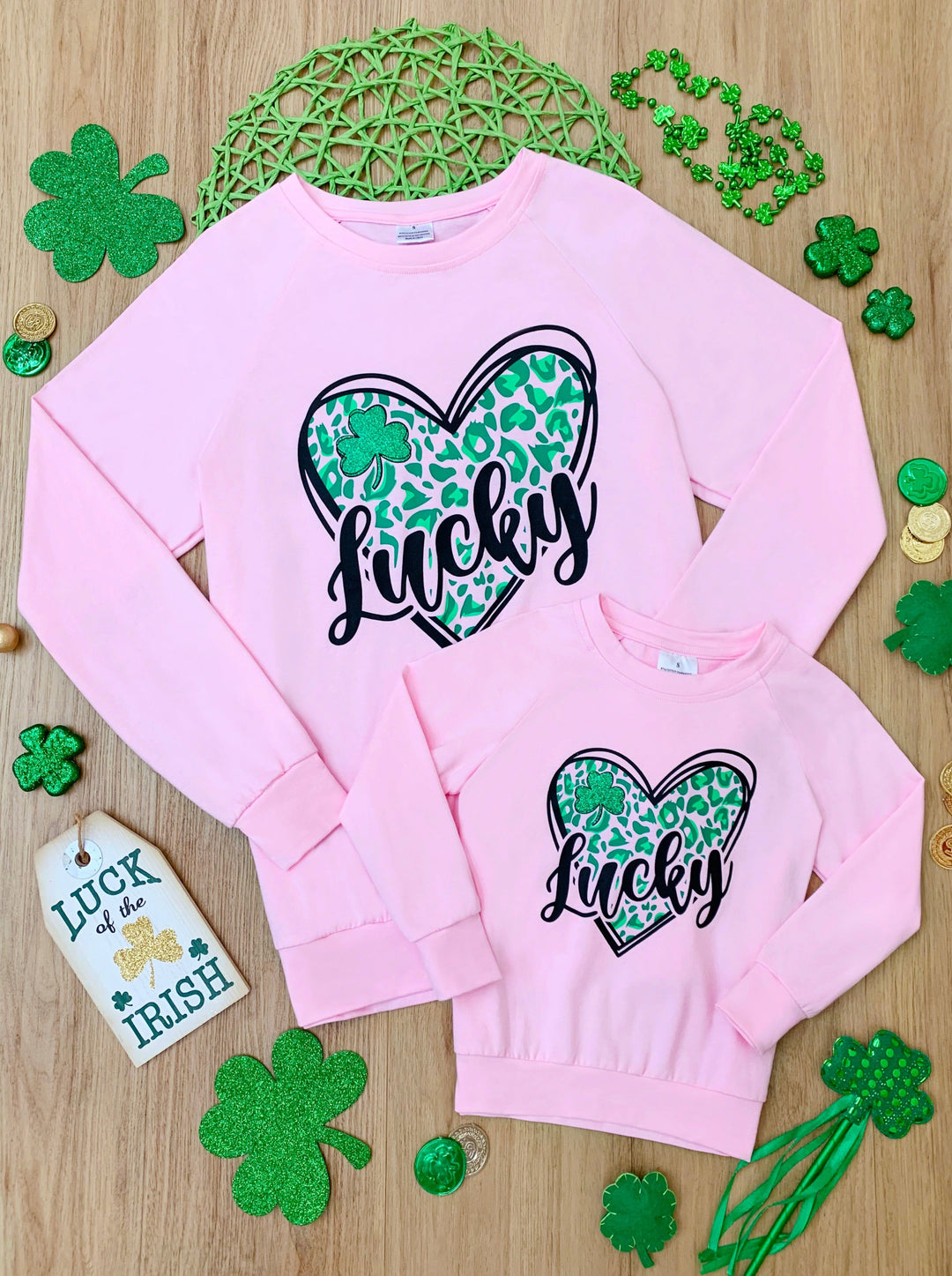 St. Patrick's Day Clothes | Mommy & Me Lucky Heart Long Sleeve Top