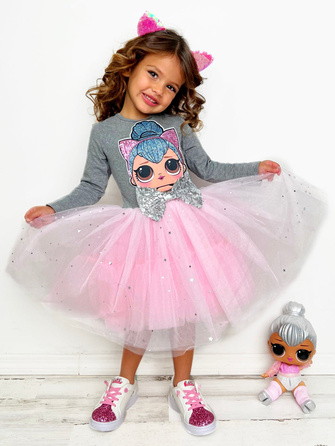 L.O.L. SURPRISE! x Mia Belle Girls Kitty Queen Tutu Dress