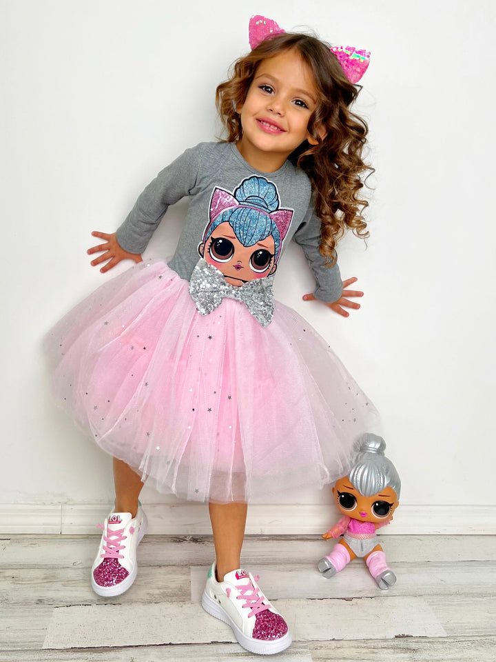 L.O.L. SURPRISE! x Mia Belle Girls Kitty Queen Tutu Dress