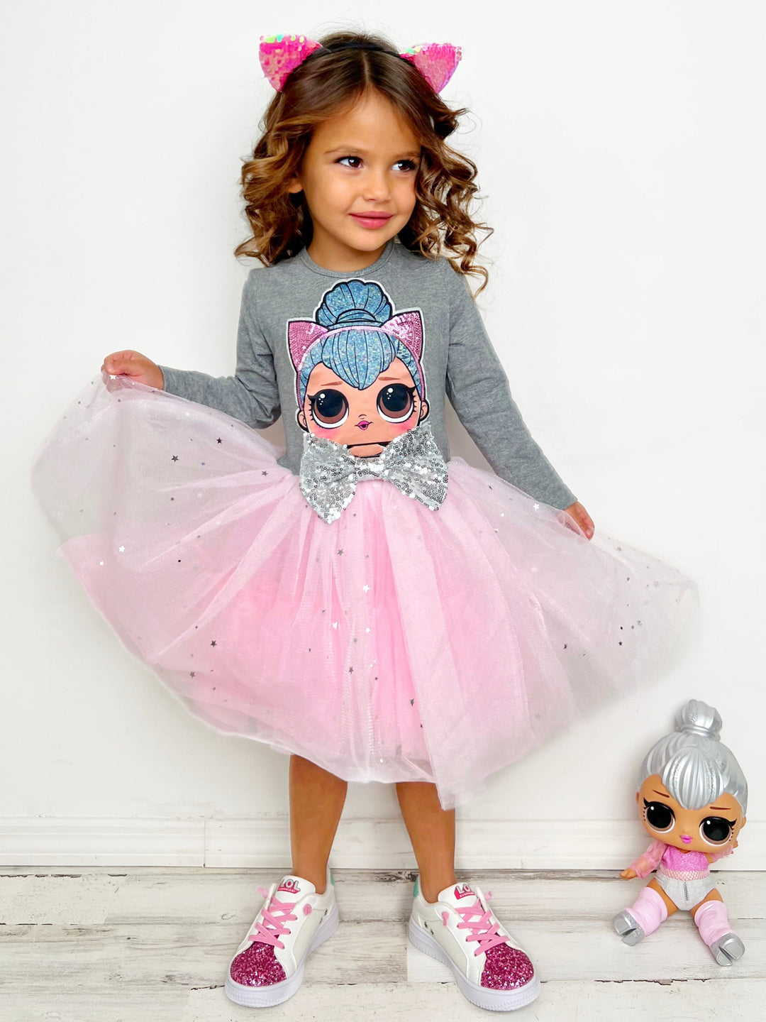 L.O.L. SURPRISE! x Mia Belle Girls Kitty Queen Tutu Dress