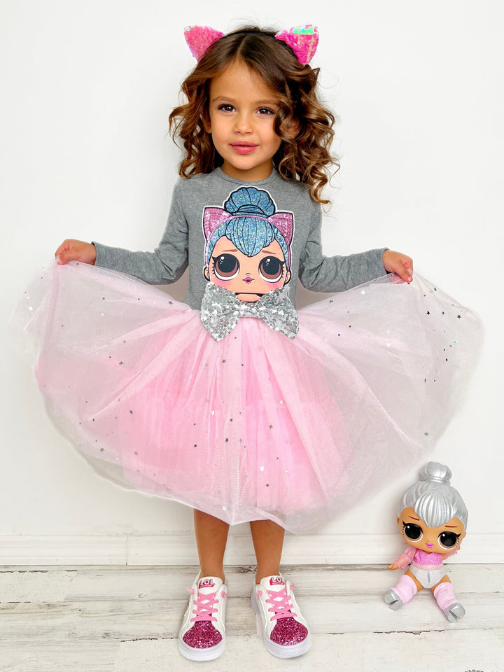 L.O.L. SURPRISE! x Mia Belle Girls Kitty Queen Tutu Dress