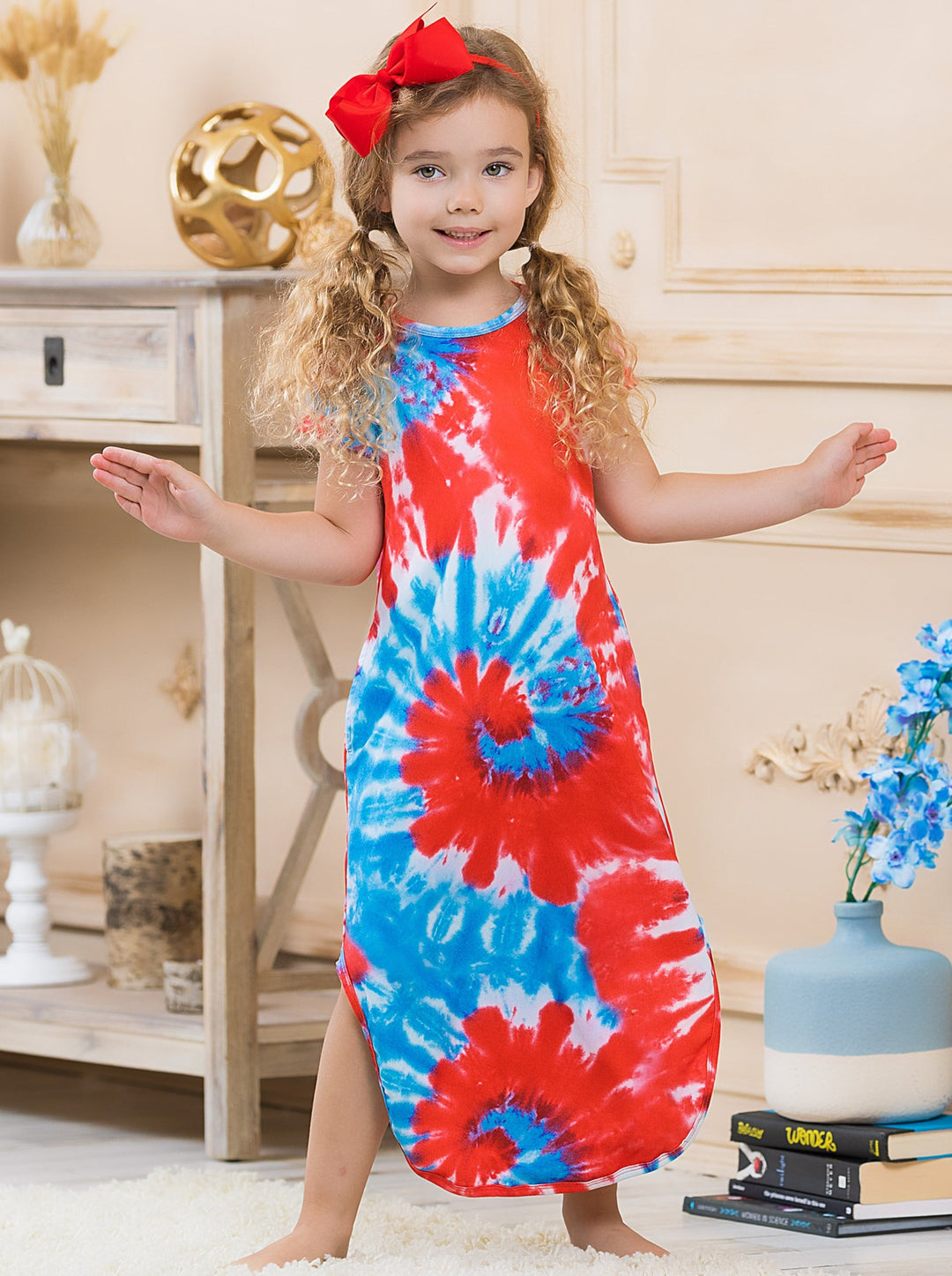 Mommy & Me Dress | Matching Tie Dye Twist Maxi Dress - Mia Belle Girls