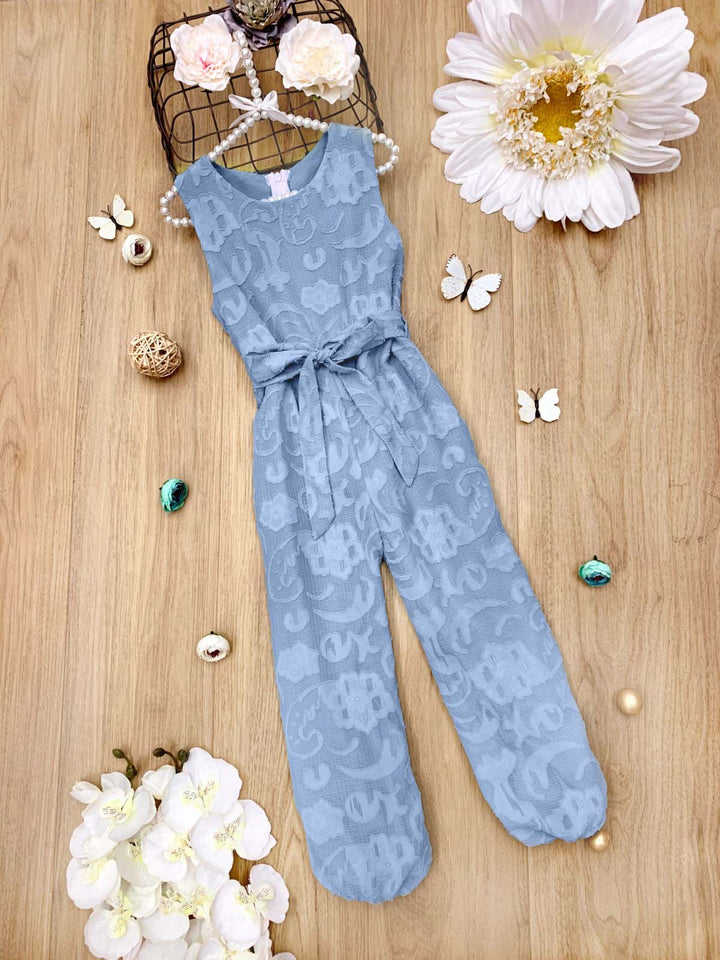 Toddler Spring Clothes | Girls Sleeveless Paisley Drawstring Jumpsuit