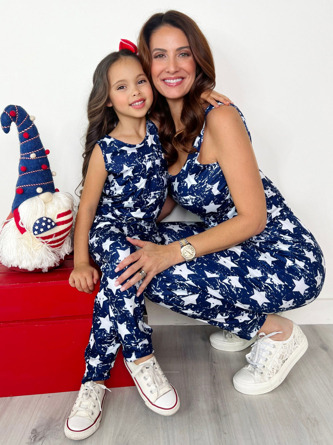 Mommy And Me Star Jumpsuit | Mia Belle Girls 4th Of July Outfit