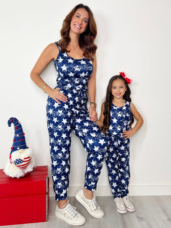 Mommy And Me Star Jumpsuit | Mia Belle Girls 4th Of July Outfit