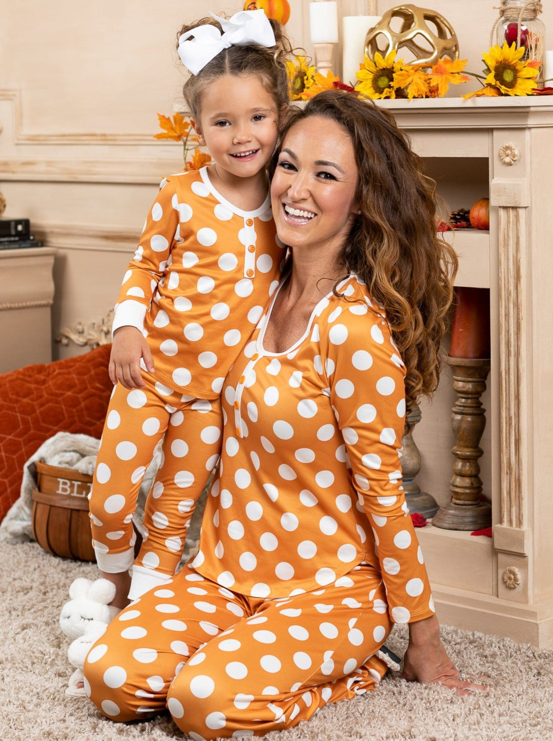 Mommy and Me Matching Outfits | Polka Dot Pajama Set | Mia Belle Girls