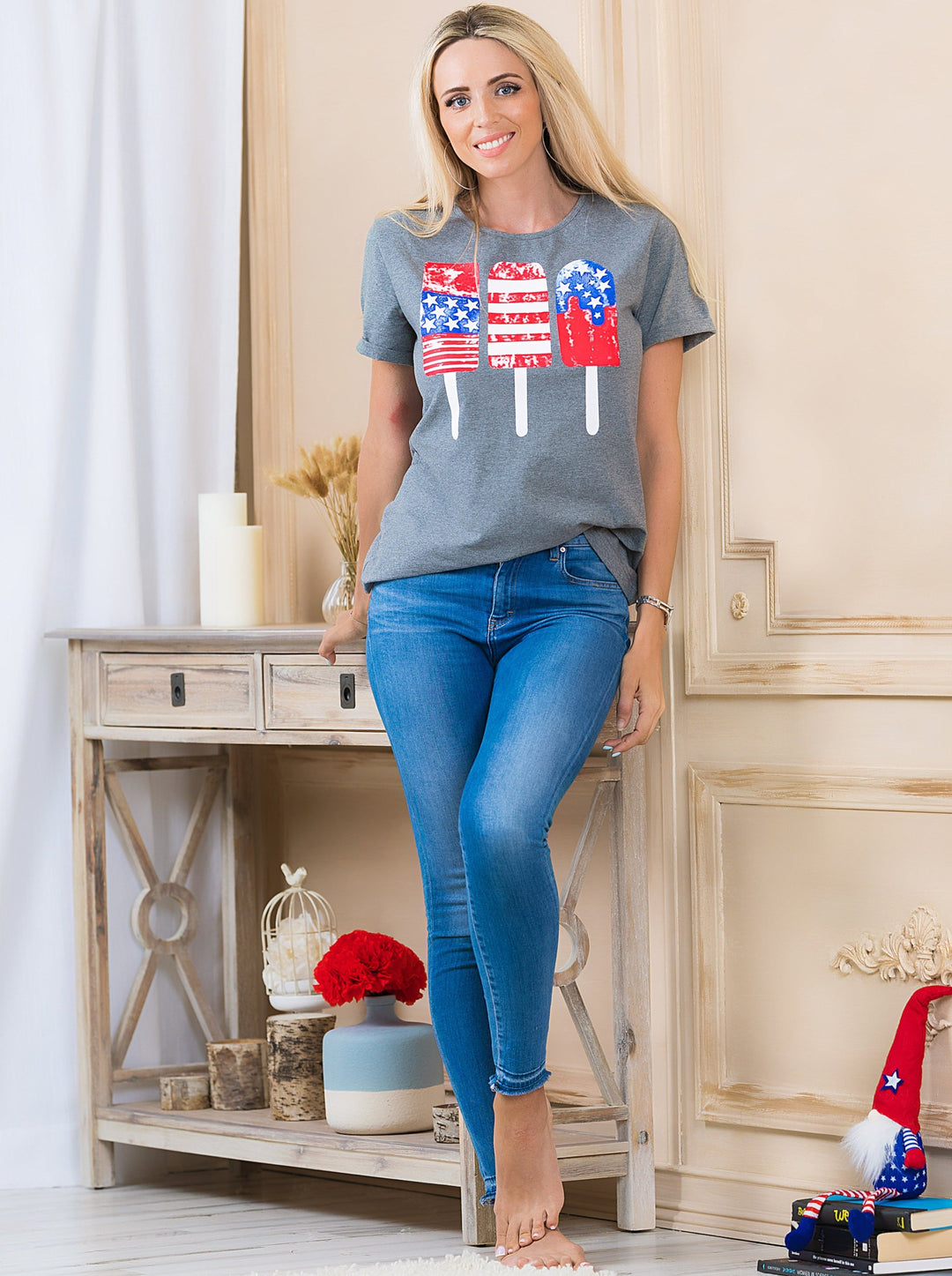 Mommy And Me US Flag Popsicle Top | Mia Belle Girls 4th Of July Tops