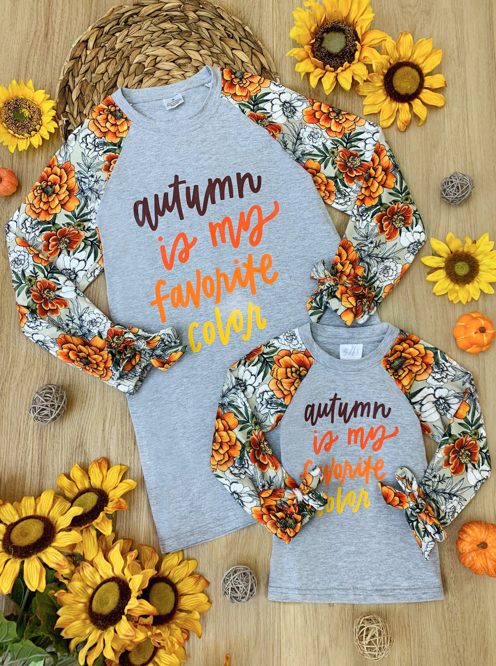 Mommy and Me Matching Outfits | Autumn Floral Tops | Mia Belle Girls