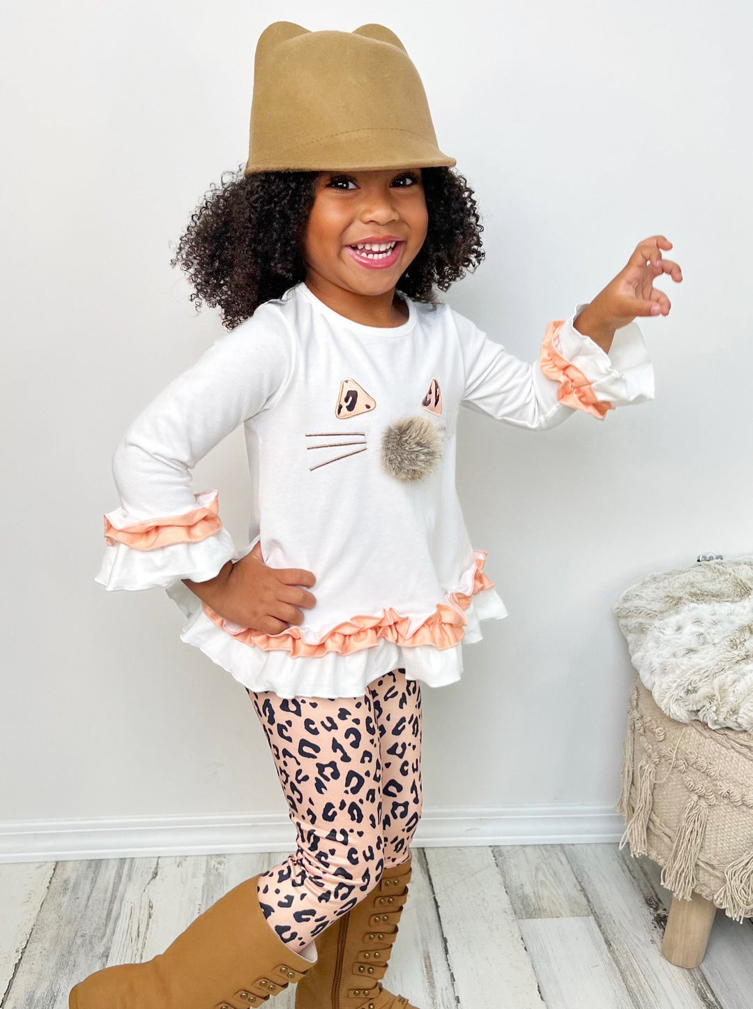 The Cutest Cub Tunic & Leopard Bodysuit Legging Set