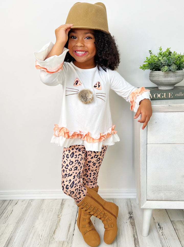 The Cutest Cub Tunic & Leopard Bodysuit Legging Set