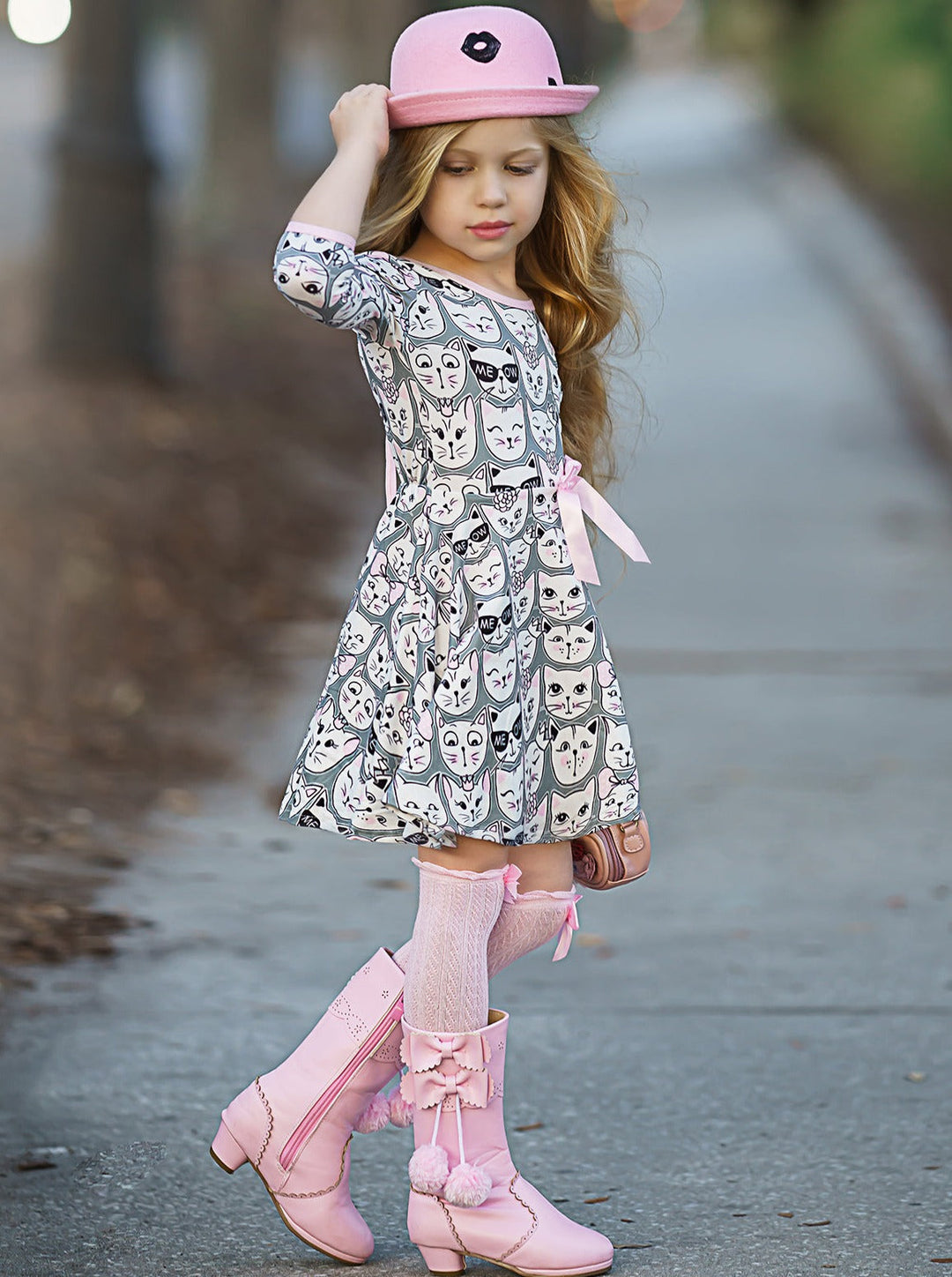 Back To School Dresses | Cute Kitten Dress | Mia Belle Girls