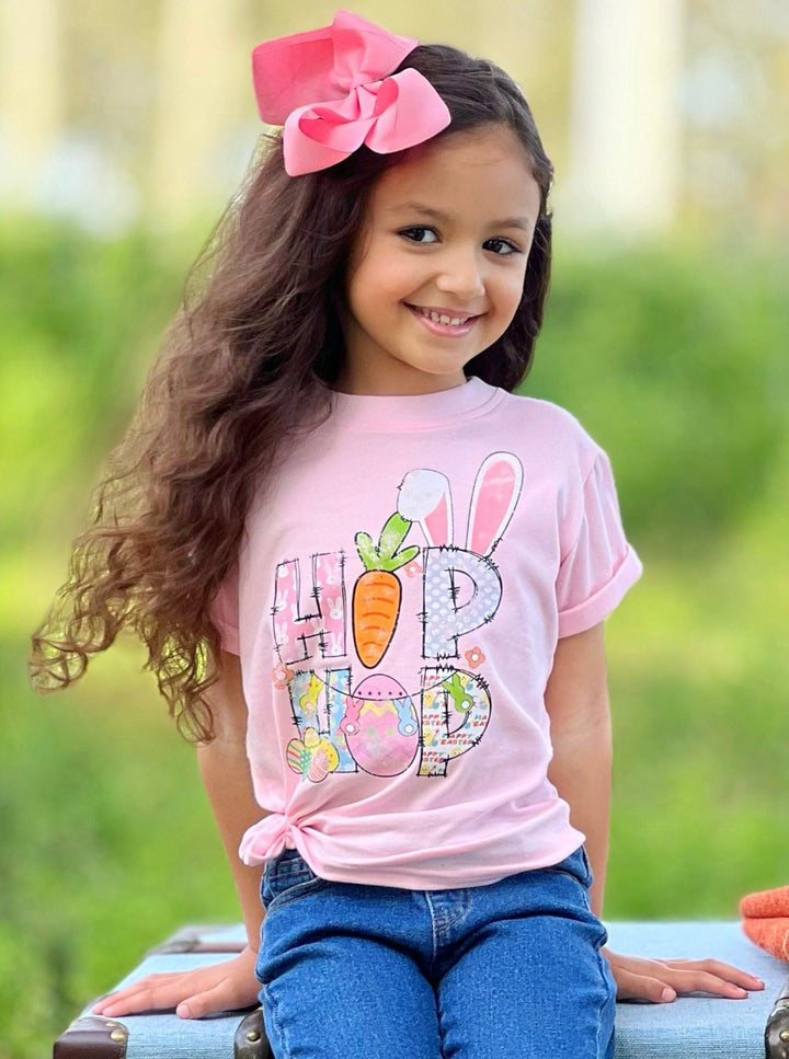 Mia Belle Girls Pink Hip Hop Easter T-Shirt | Easter Tops