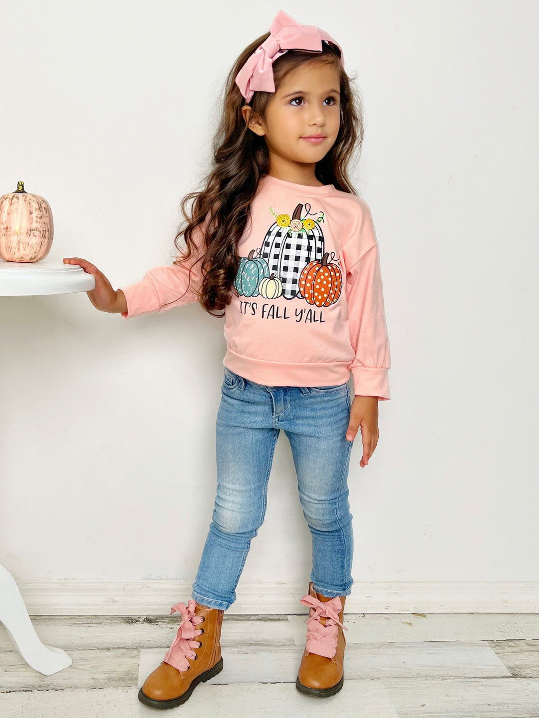 Toddlers Cute Fall Tops | It's Fall Y'all Pumpkin Patch Pullover Top