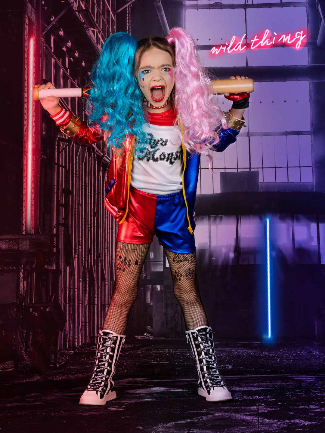 Girls Halloween Costumes | Cute Harley Quinn Costume - Mia Belle Girls