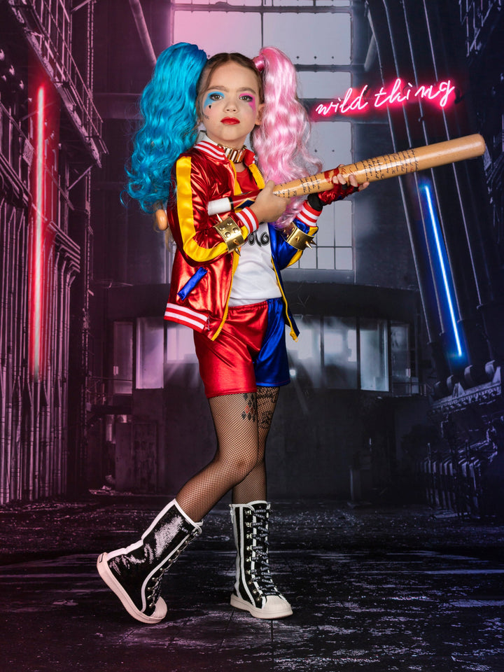 Girls Halloween Costumes | Cute Harley Quinn Costume - Mia Belle Girls