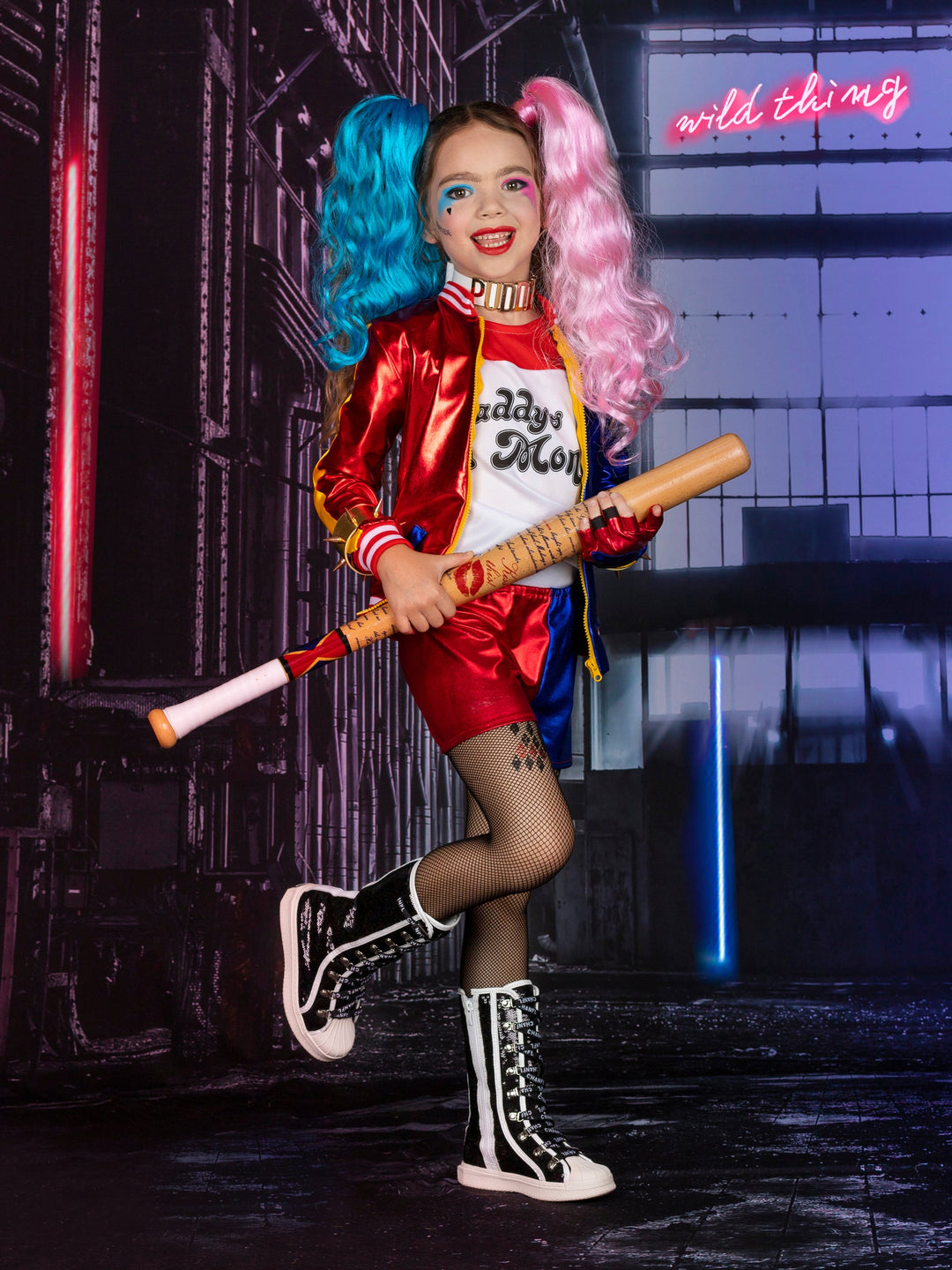 Girls Halloween Costumes | Cute Harley Quinn Costume - Mia Belle Girls