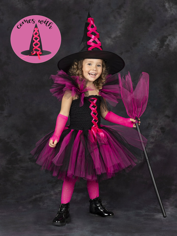 Girls Halloween Costume | Deluxe Witch Tutu Dresses - Mia Belle Girls