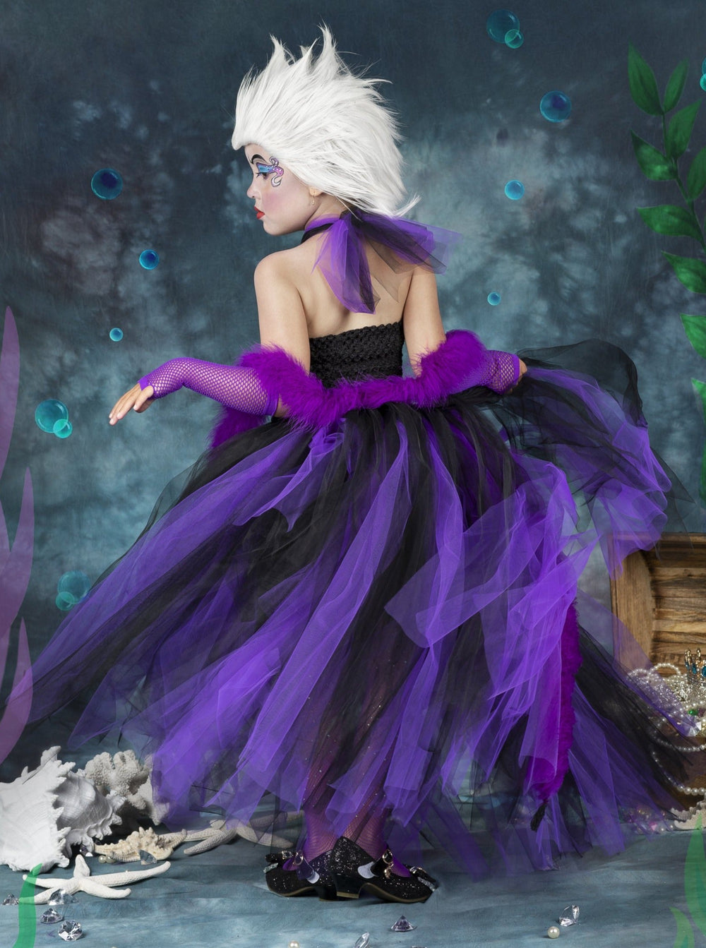 Girls Halloween Costumes | Ursula Inspired Dress | Mia Belle Girls