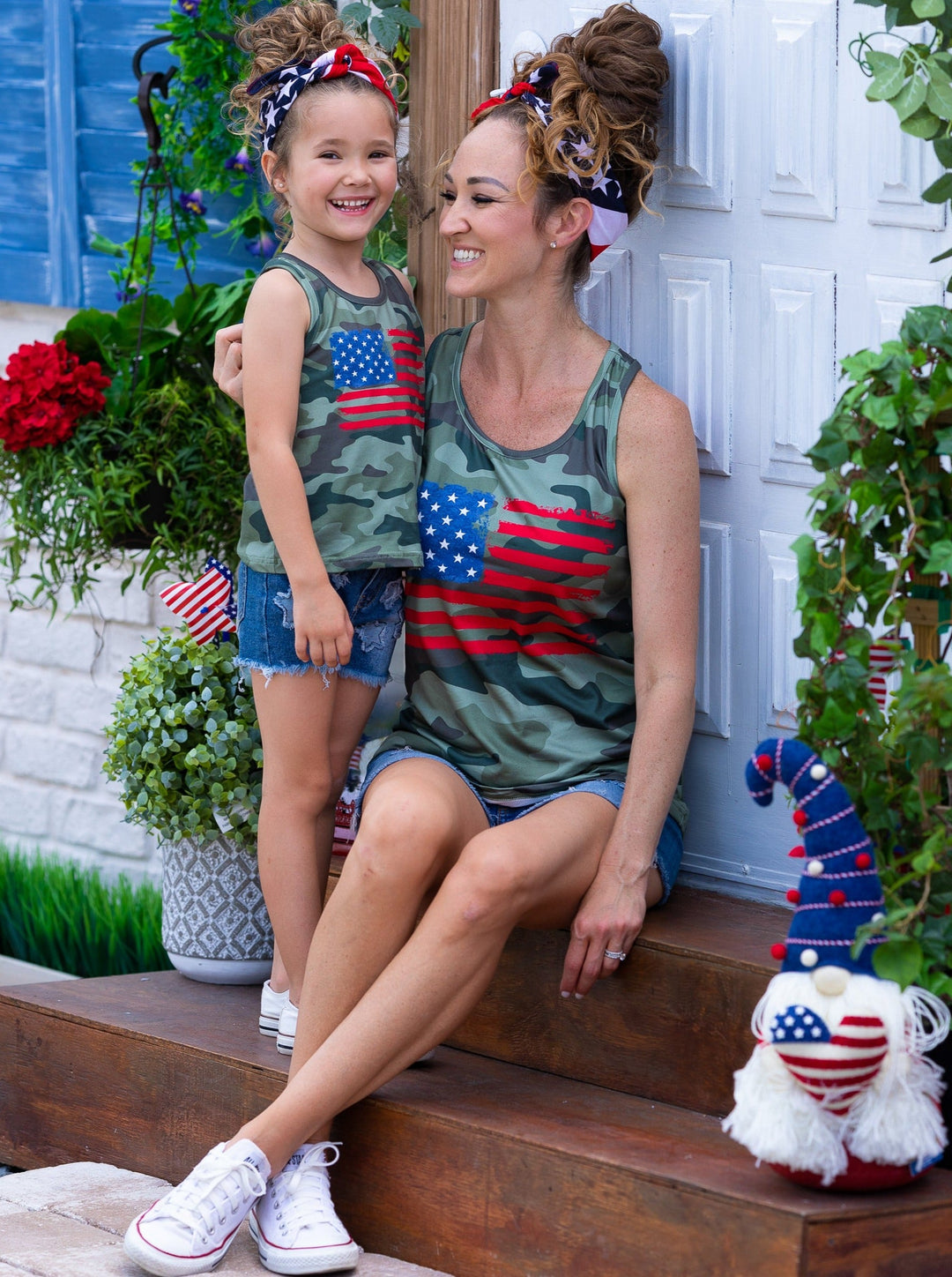 Mommy & Me Tops | 4th of July Camouflage Tank Top - Mia Belle Girls