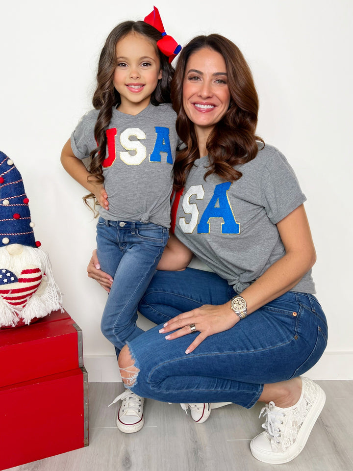 Mia Belle Girls 4th of July USA Top | Mommy And Me