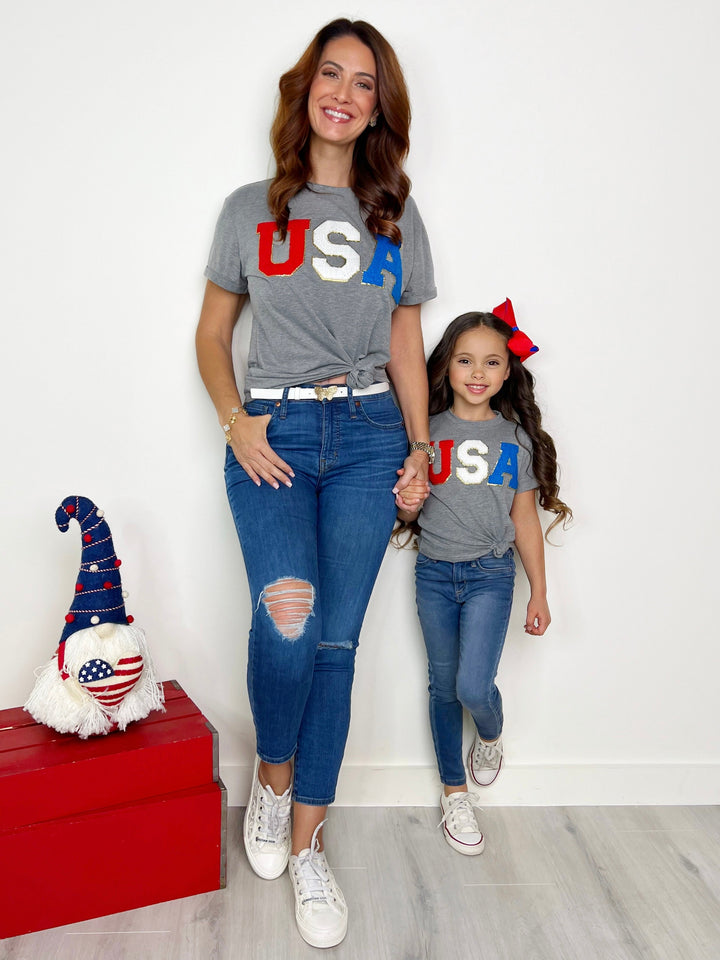 Mia Belle Girls 4th of July USA Top | Mommy And Me