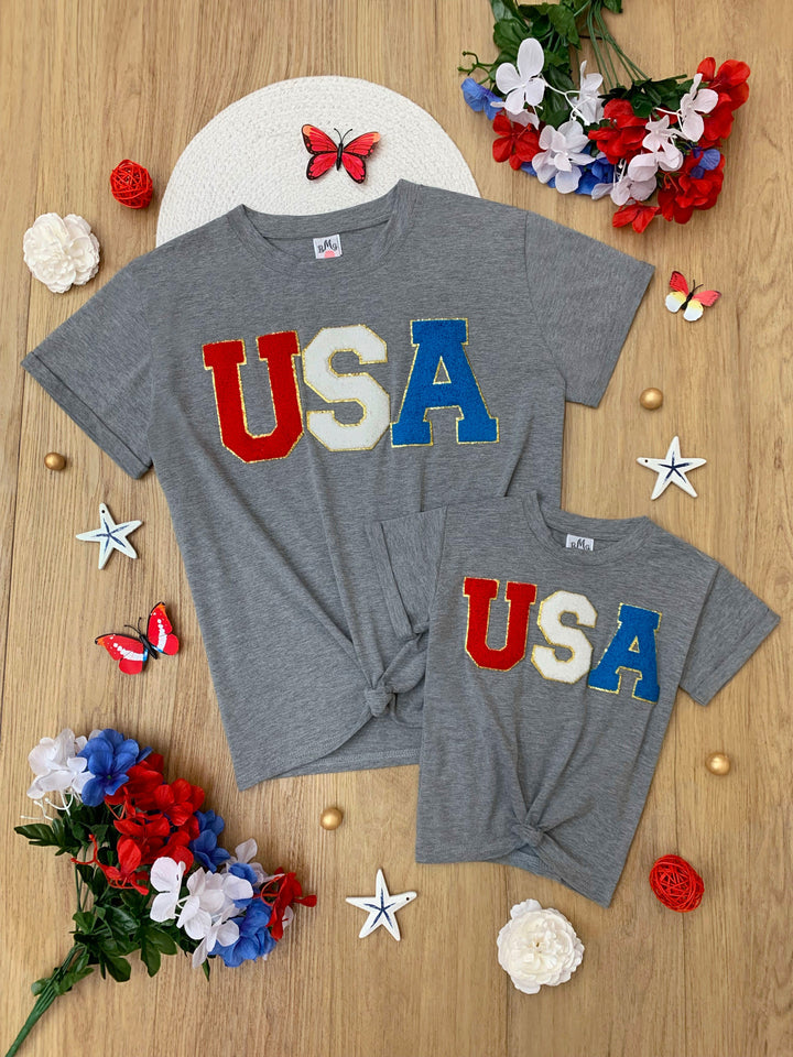 Mia Belle Girls 4th of July USA Top | Mommy And Me