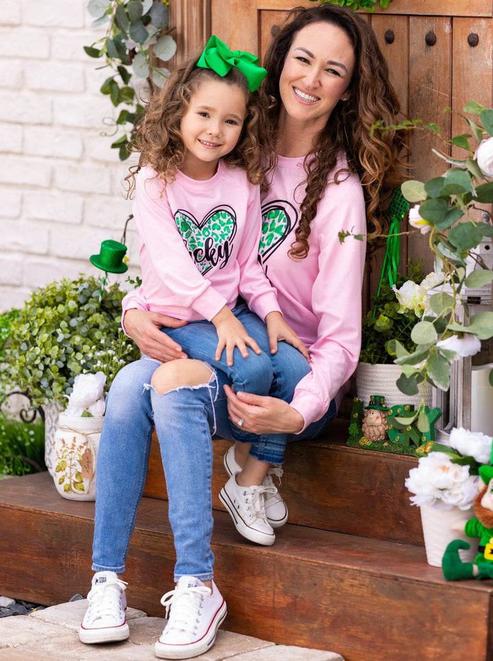 St. Patrick's Day Clothes | Mommy & Me Lucky Heart Long Sleeve Top