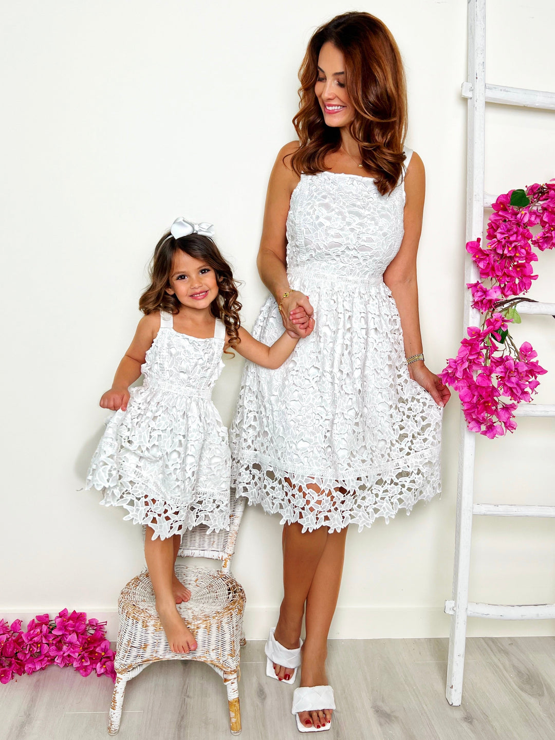 Mia Belle Girls Eyelet Lace Dress | Girls Spring Dresses