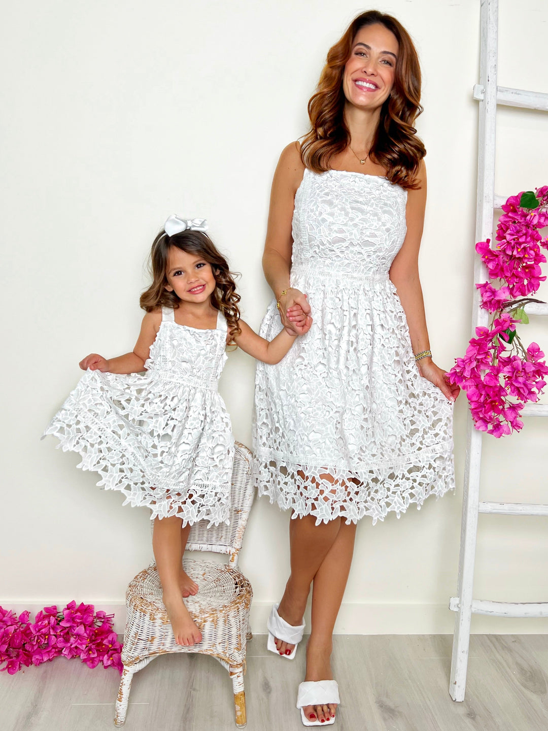 Mia Belle Girls Eyelet Lace Dress | Girls Spring Dresses