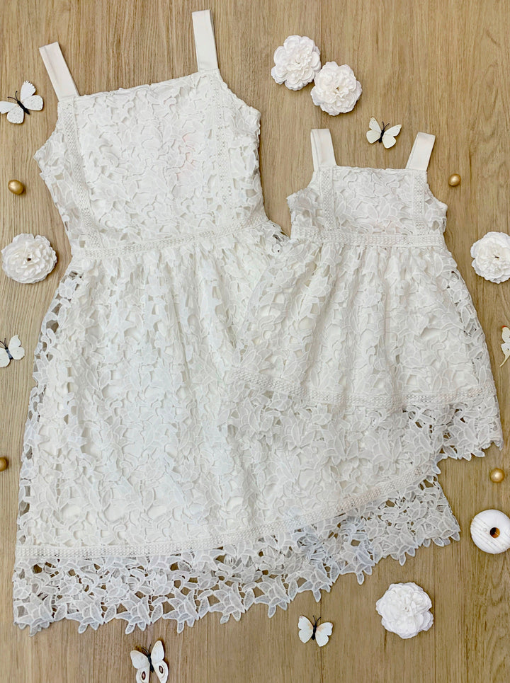 Mia Belle Girls Eyelet Lace Dress | Girls Spring Dresses