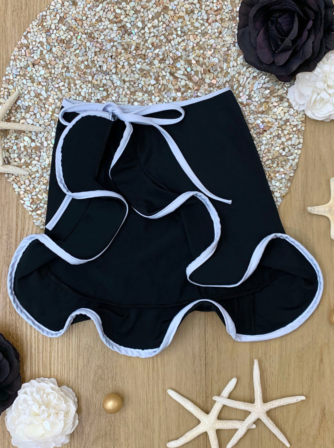 Mia Belle Girls Black Swimsuit Cover Up | Mommy and Me