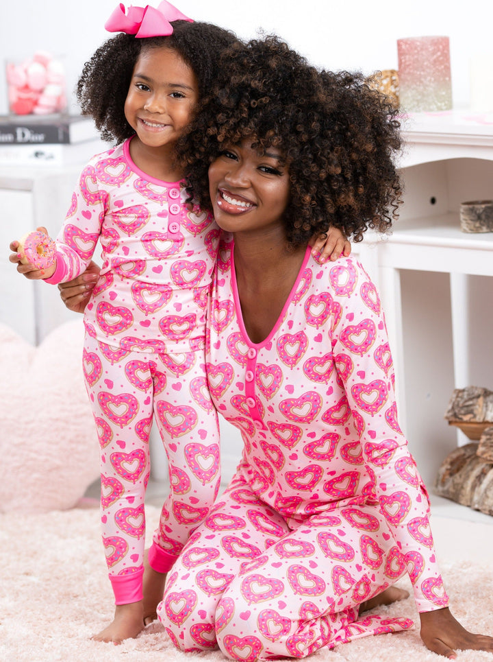 Mommy & Me Sprinkle Love Everywhere Pajama Set - Mia Belle Girls