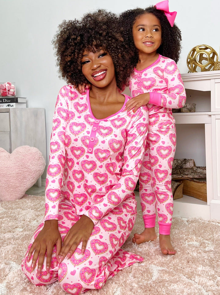 Mommy & Me Sprinkle Love Everywhere Pajama Set - Mia Belle Girls