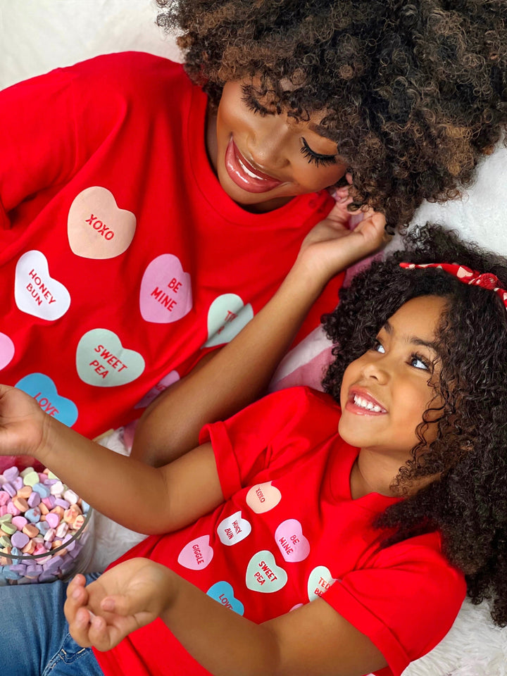 Sweethearts x Mia Belle Girls Mommy And Me Valentine's Day Top