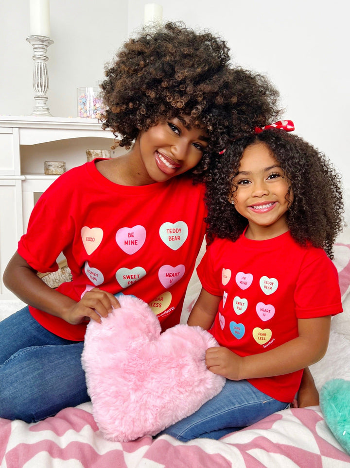 Sweethearts x Mia Belle Girls Mommy And Me Valentine's Day Top