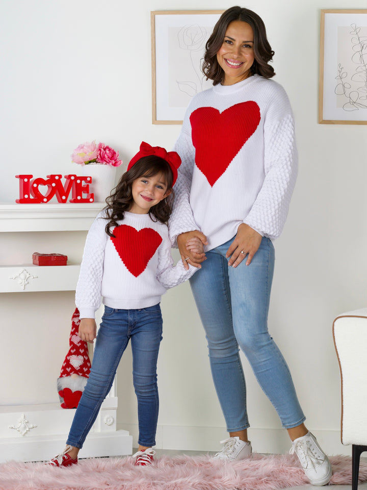 Mommy and Me All My Love Heart Sweater