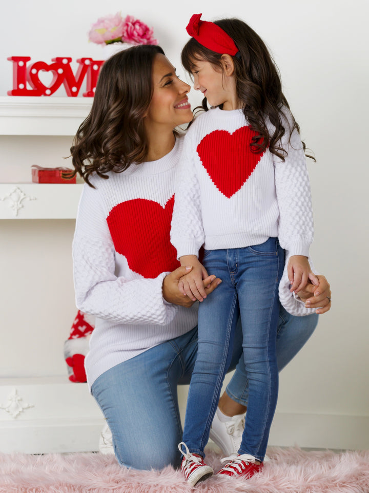 Mommy and Me All My Love Heart Sweater