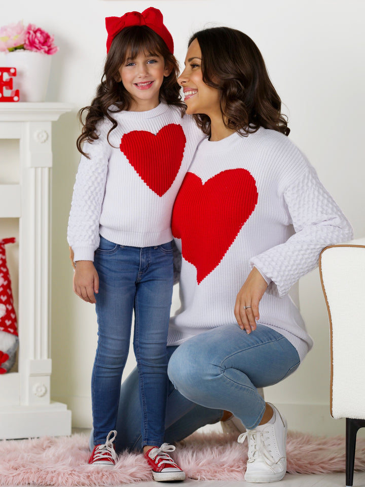 Mommy and Me All My Love Heart Sweater