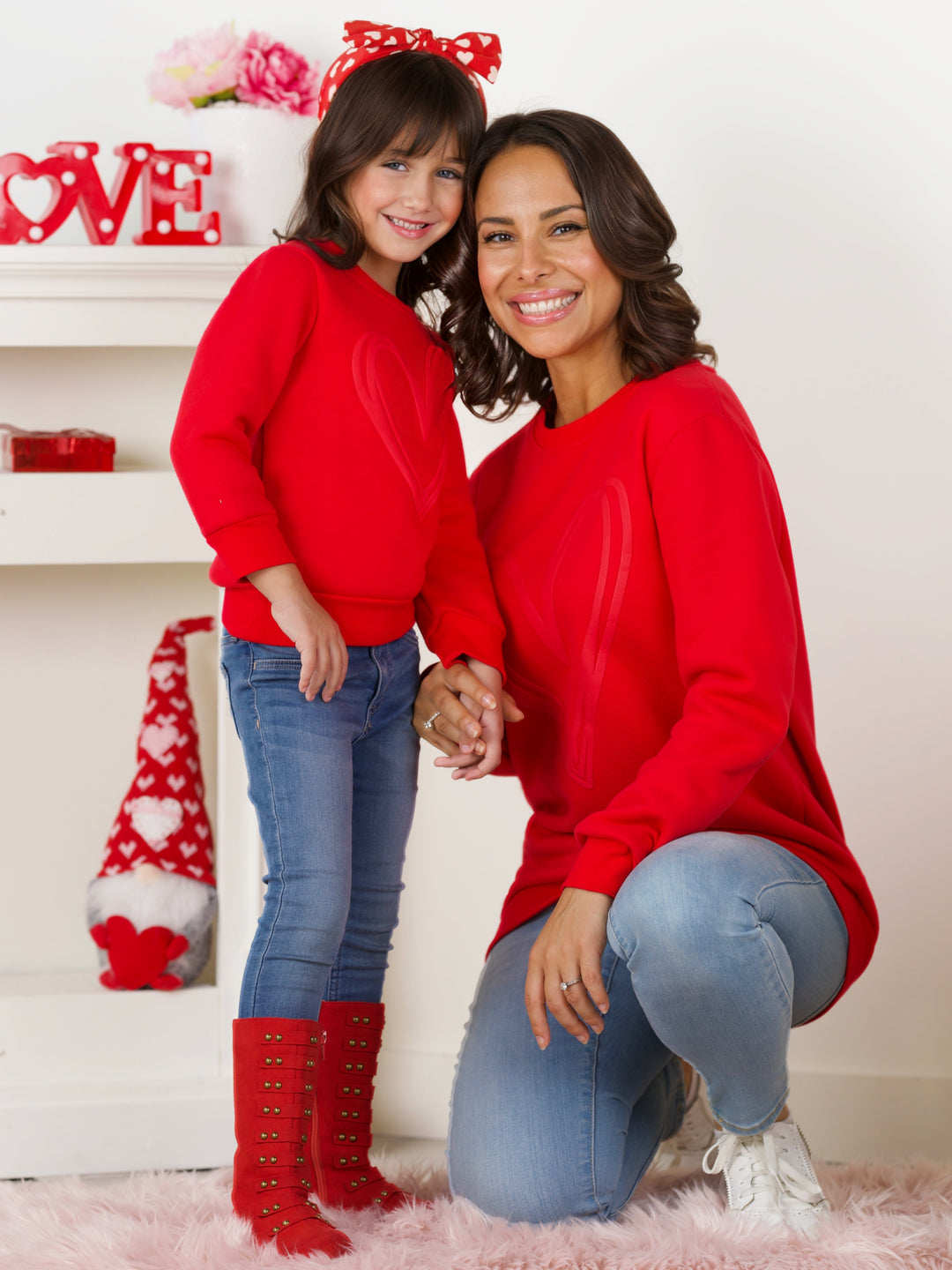 Mommy and Me Lovely Heart Sweater