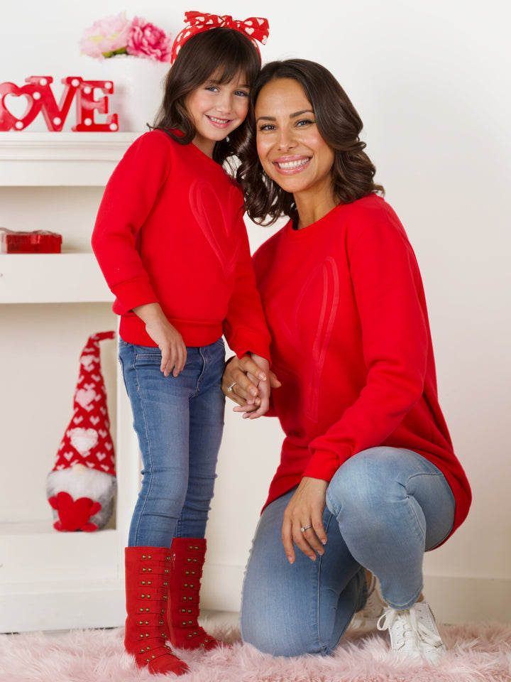 Mommy and Me Lovely Heart Sweater