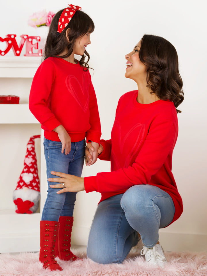 Mommy and Me Lovely Heart Sweater