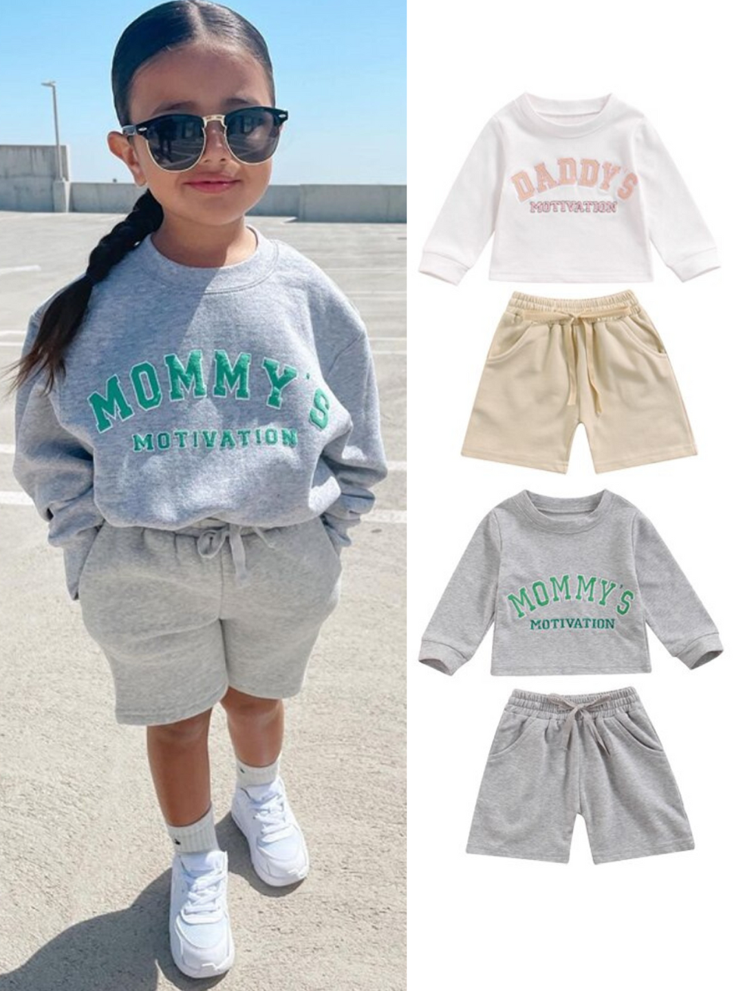 Mommy's Motivation Jogger Shorts Set