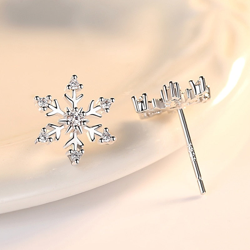 Kids Winter Fashion Accessories | Little Girls Snowflake Earrings