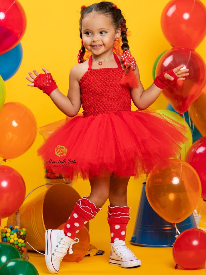 Girls Colorful Candy Trio Inspired Tutu Costume Dress