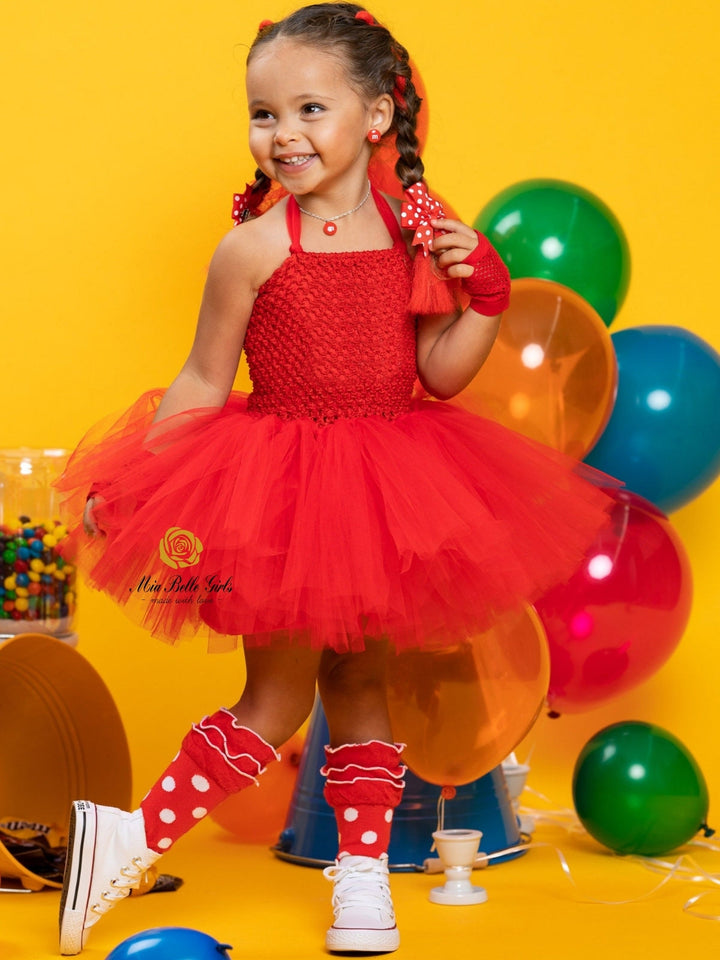 Girls Colorful Candy Trio Inspired Tutu Costume Dress