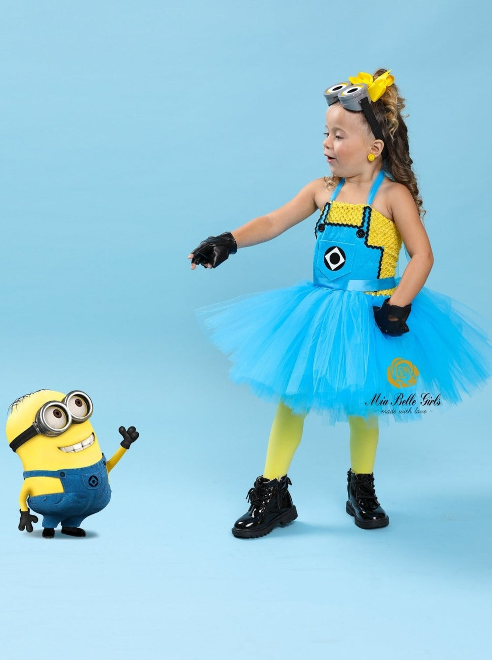 Kids Halloween Costume | Minions Inspired Tutu Dress | Mia Belle Girls