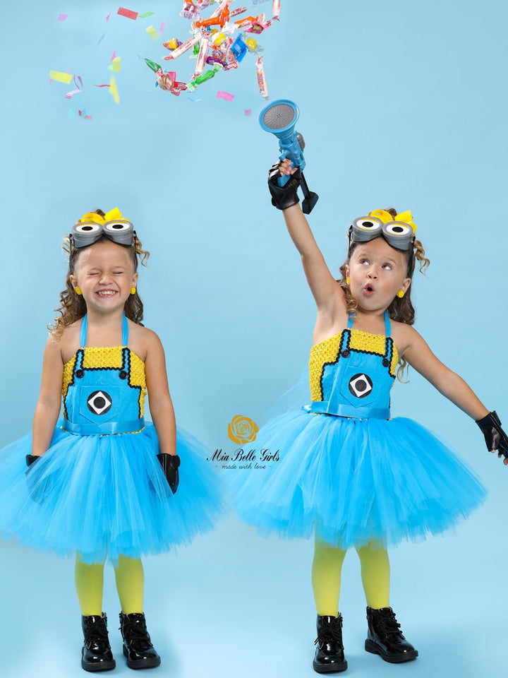 Kids Halloween Costume | Minions Inspired Tutu Dress | Mia Belle Girls