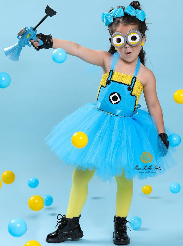 Kids Halloween Costume | Minions Inspired Tutu Dress | Mia Belle Girls